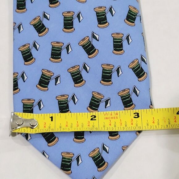 Vineyard Vines 100% Silk Tie Sewing Thread Spool The Spindler Custom Collection - Picture 8 of 11